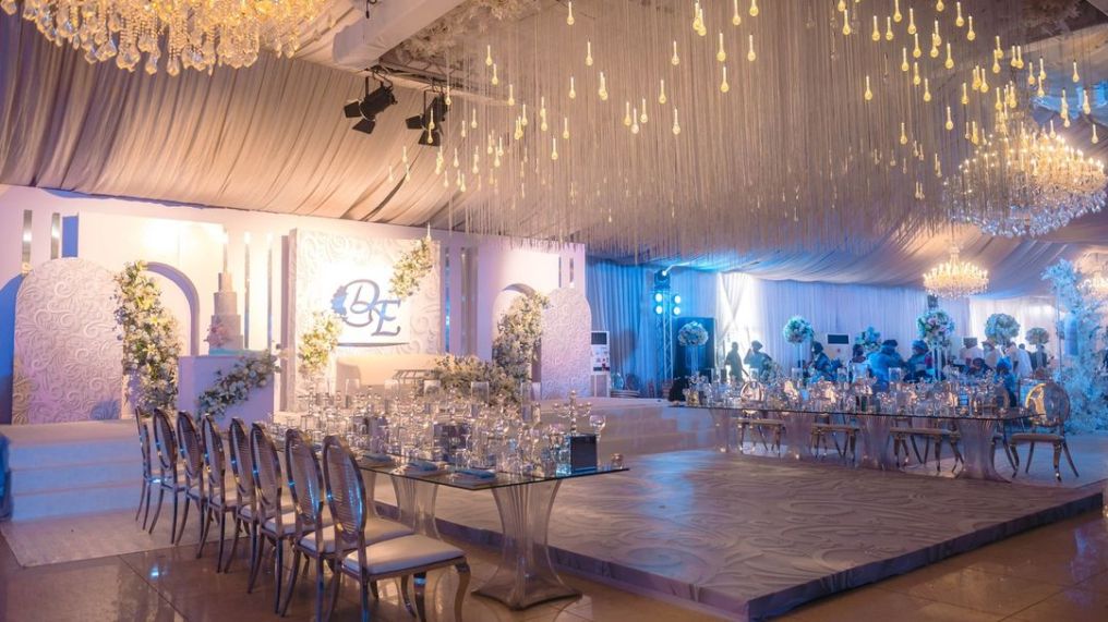 Chandelier event hall in Lagos