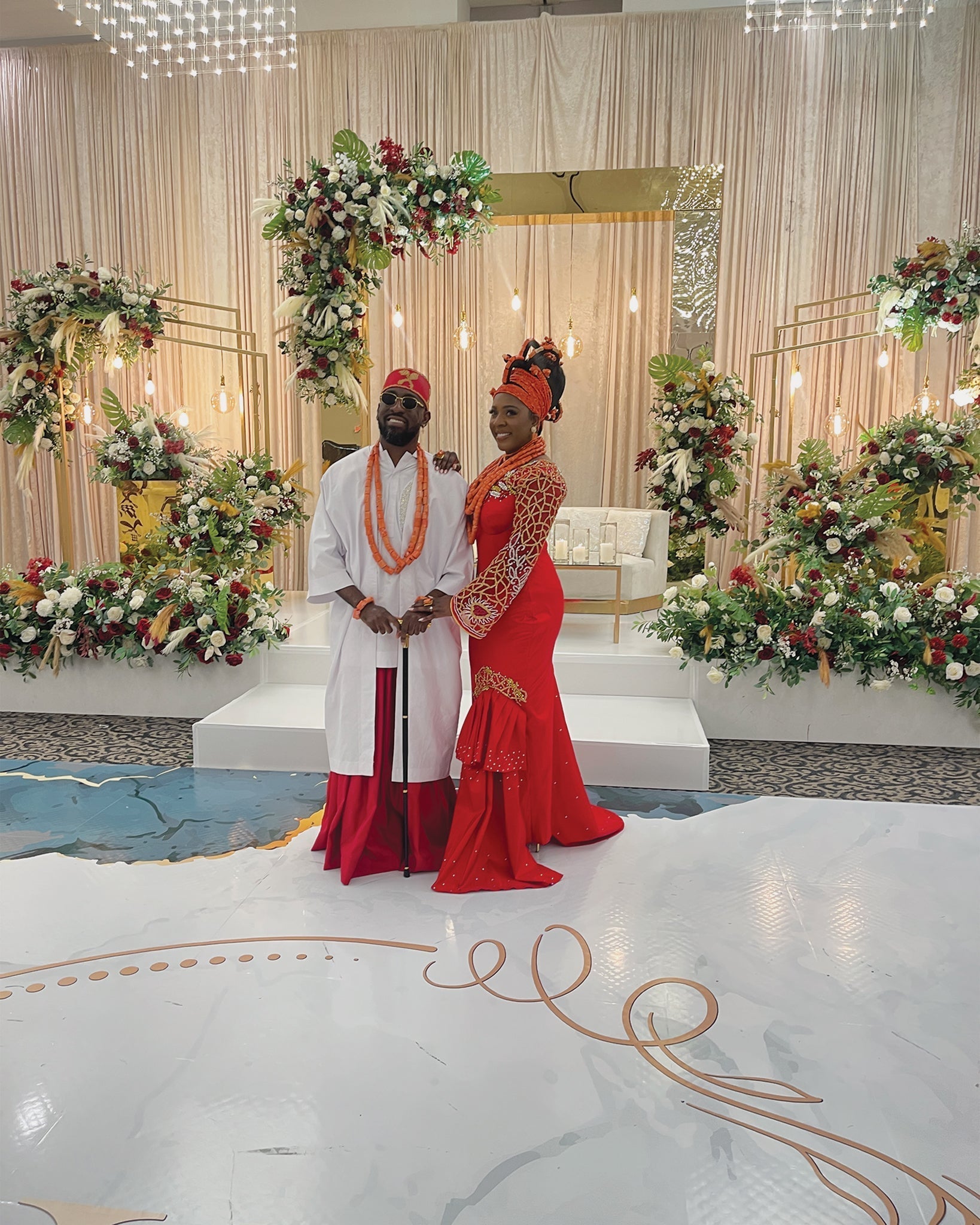Nigerian traditional wedding couple