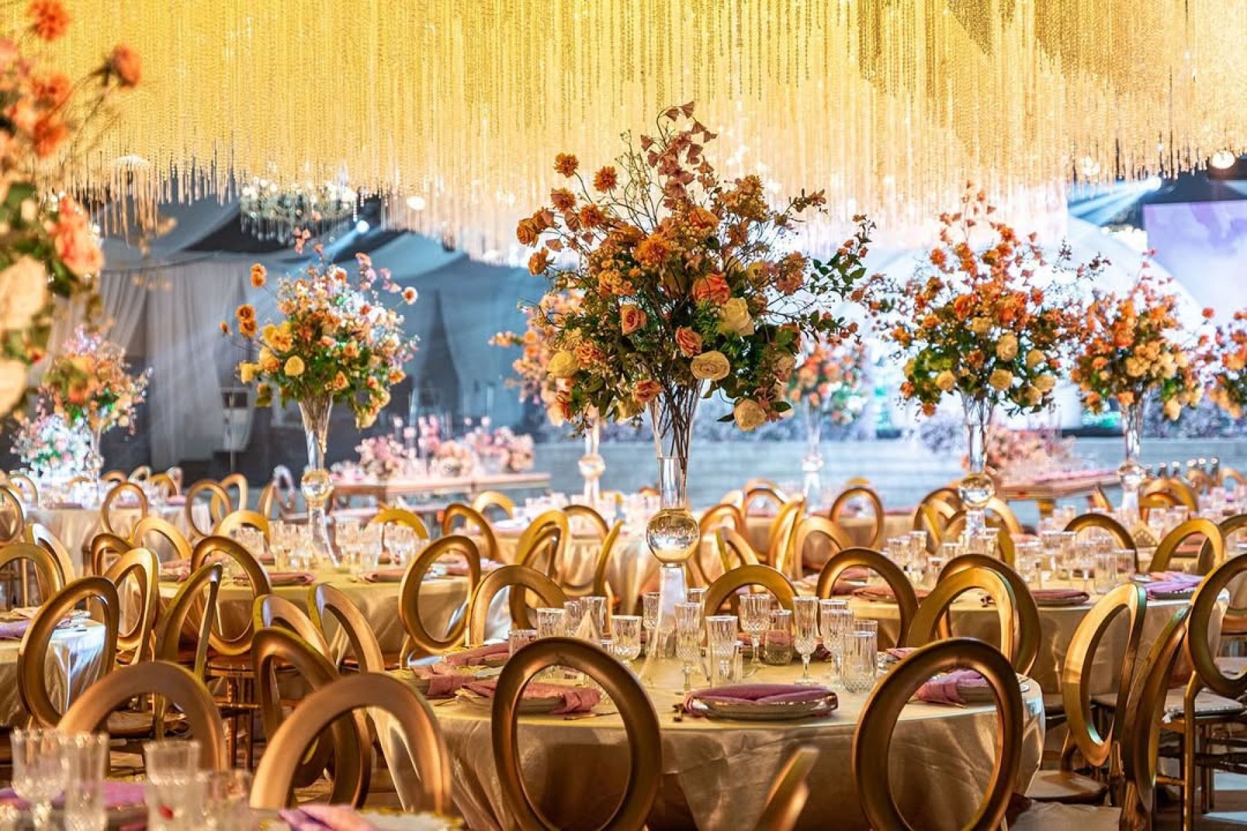 Golden wedding reception in Lagos